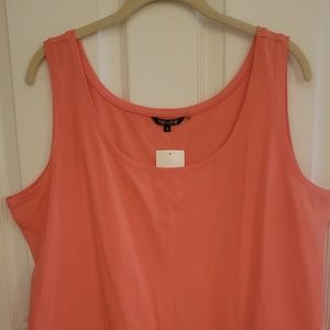 Cotton spandex scoop neck tank